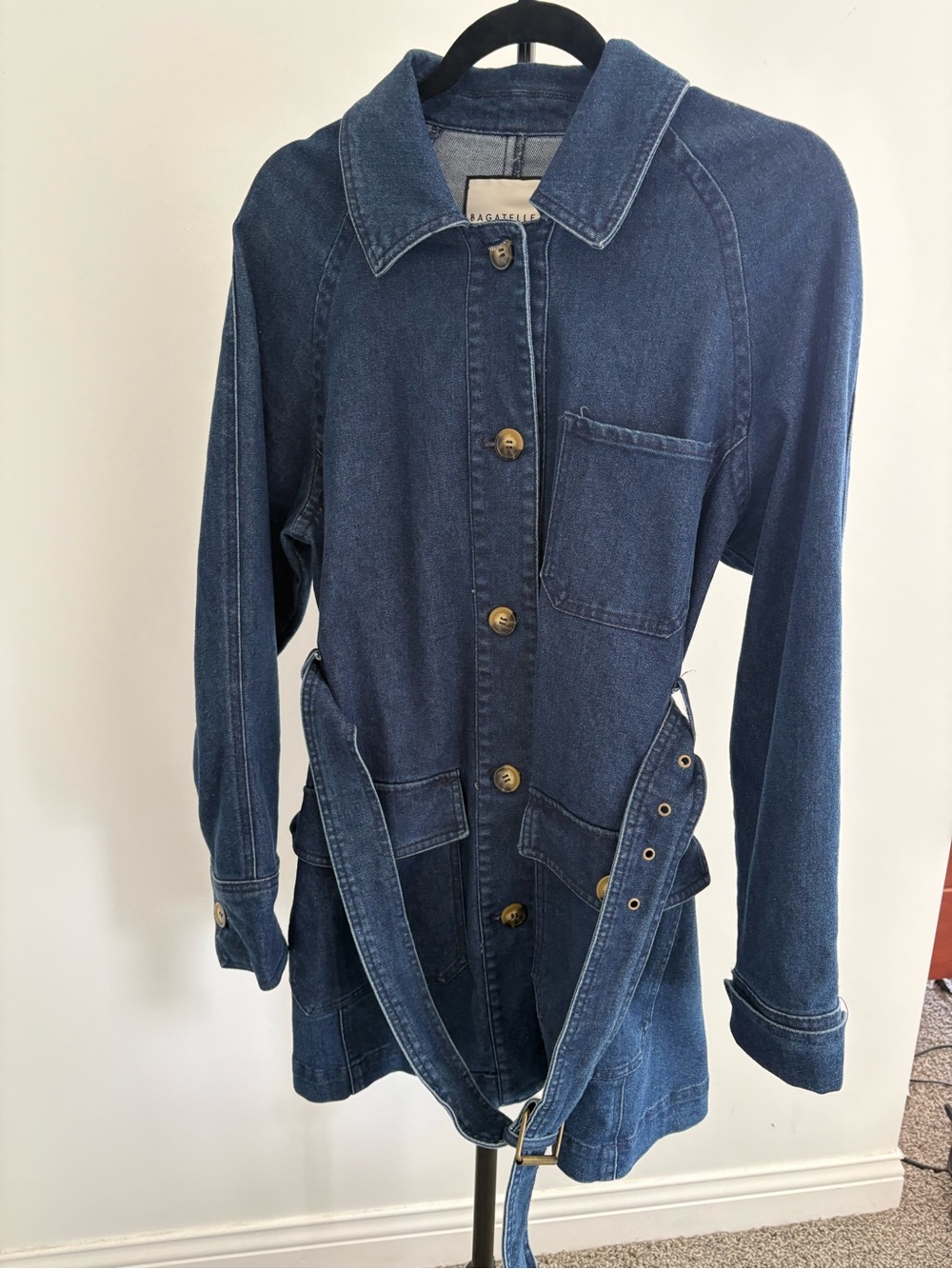 Bagatelle Collection Blue Denim Jacket Label Detail